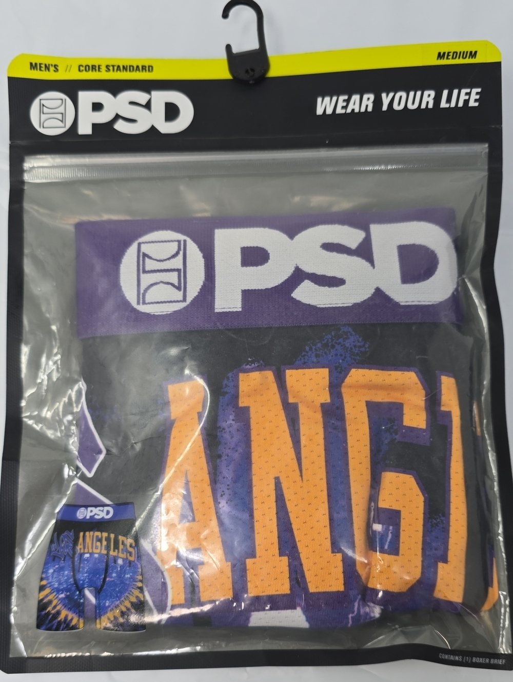 PSD Men’s Boxer Briefs in Purple & Orange Loa Angeles El Lay